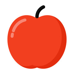Red apple, fruit icon.