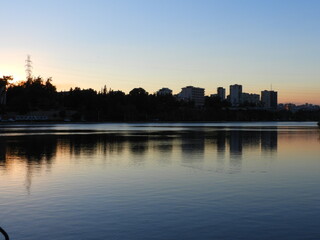 vancouver skyline at sunset