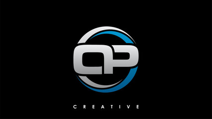 OP Letter Initial Logo Design Template Vector Illustration