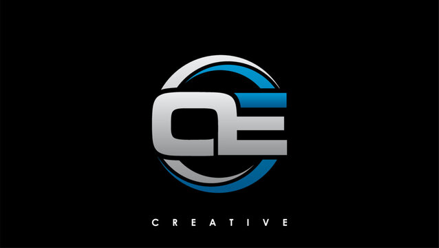 OE Letter Initial Logo Design Template Vector Illustration