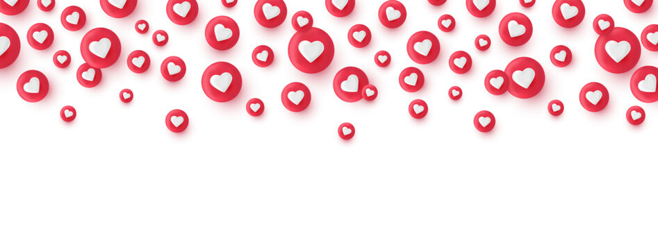 Like 3d icon frame. Social media bubble with heart. Emoji reaction. Love element. Comment button. Share tag. Notice people. Chat text. Speech communicate. Notification label. Vector illustration