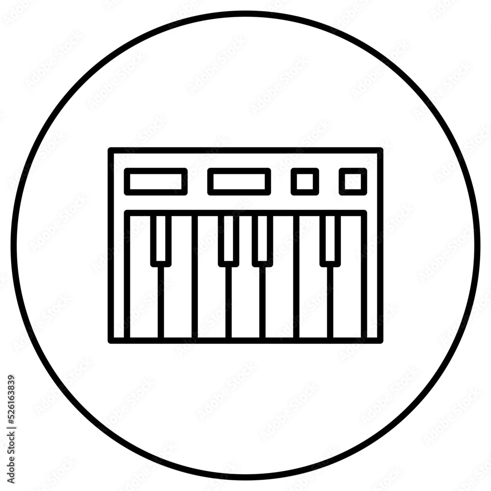 Canvas Prints Piano Line Icon