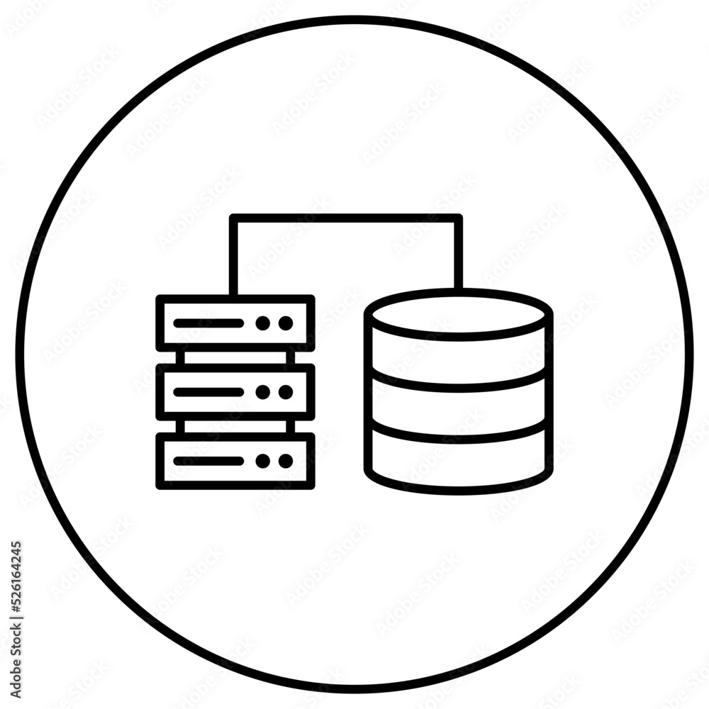 Poster database line icon