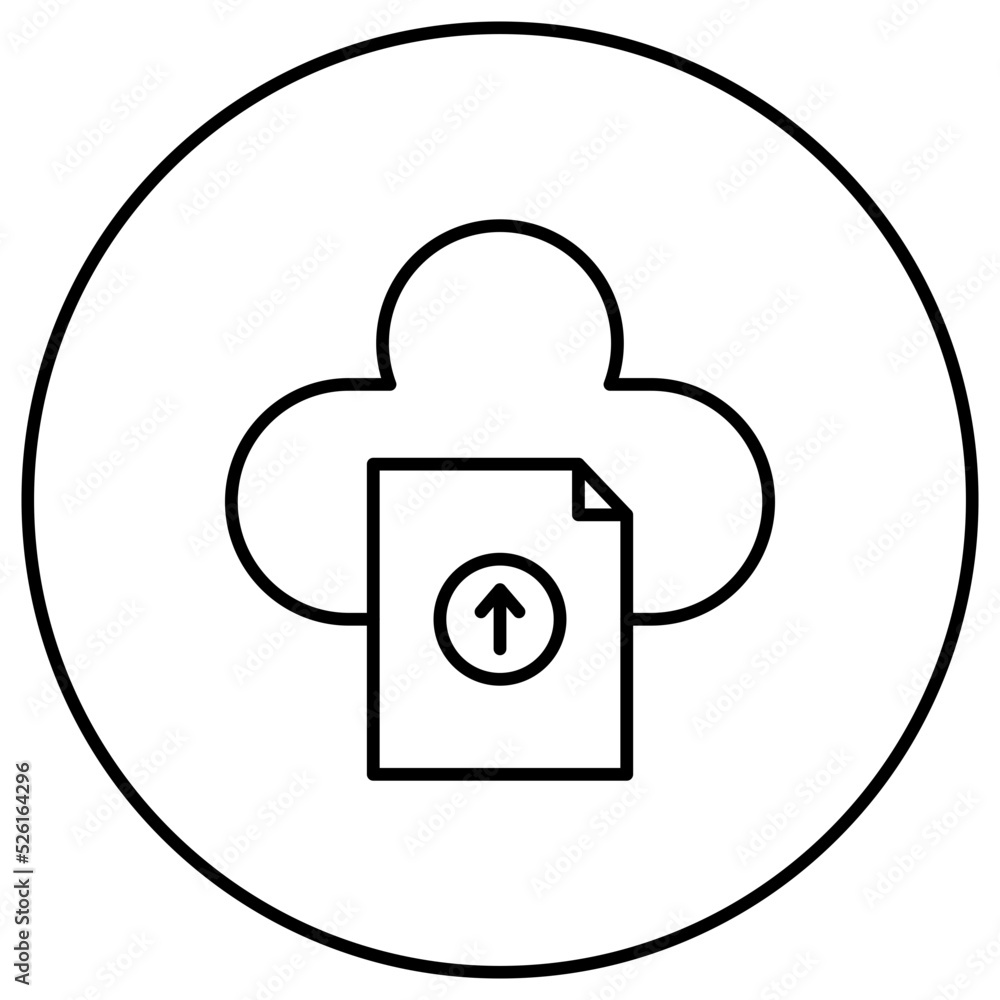 Poster upload file line icon