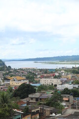 Fototapeta na wymiar Visão aérea da cidade de Altamira, no Pará. Município às margens do rio Xingu, é o maior do Brasil em área territorial