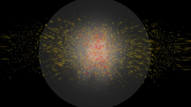 Cinemagraph of abstract illustration of  a black hole sucking stars in
