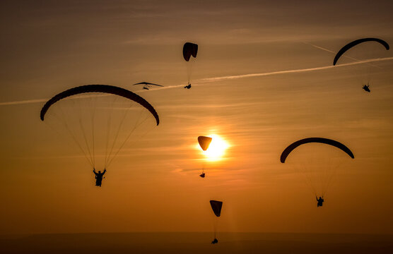 parapente en La Muela al atardecer con DParapente