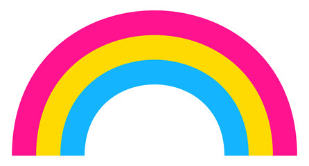 Obraz premium Pansexual Pride Flag Human rights concept Rainbow Vector illustration Isolated on white background