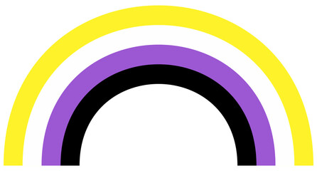 Nonbinary Pride Flag Human rights concept Rainbow Vector illustration Isolated on white background