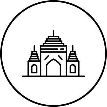 recommend clip art: Angkor Wat Line Icon