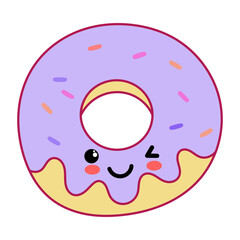 Kawaii Donut icon.