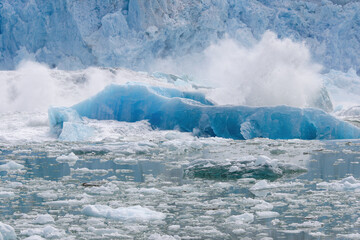 ice fall and iceberg