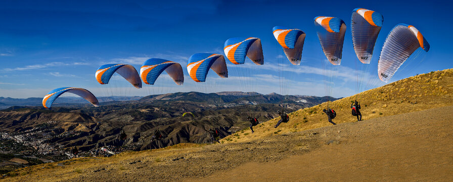 Despegue en parapente en Cenes de la Vega Granada