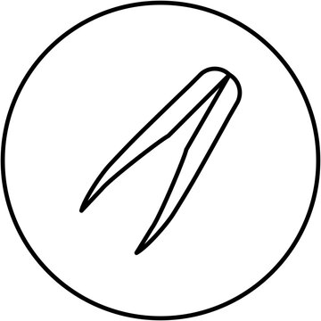 recommend clip art: Tweezers Line Icon