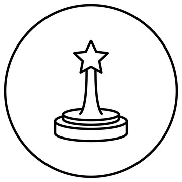 Oscar Award Line Icon