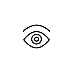 Eye line icon isolated on white background