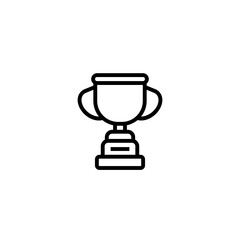 Trophy line icon isolated on white background