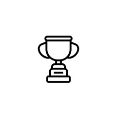 Trophy line icon isolated on white background