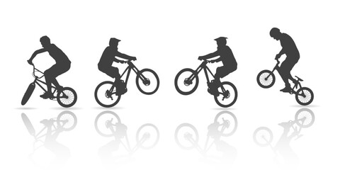 cyclist silhouette collection