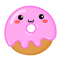 Obraz premium Kawaii Donut icon.