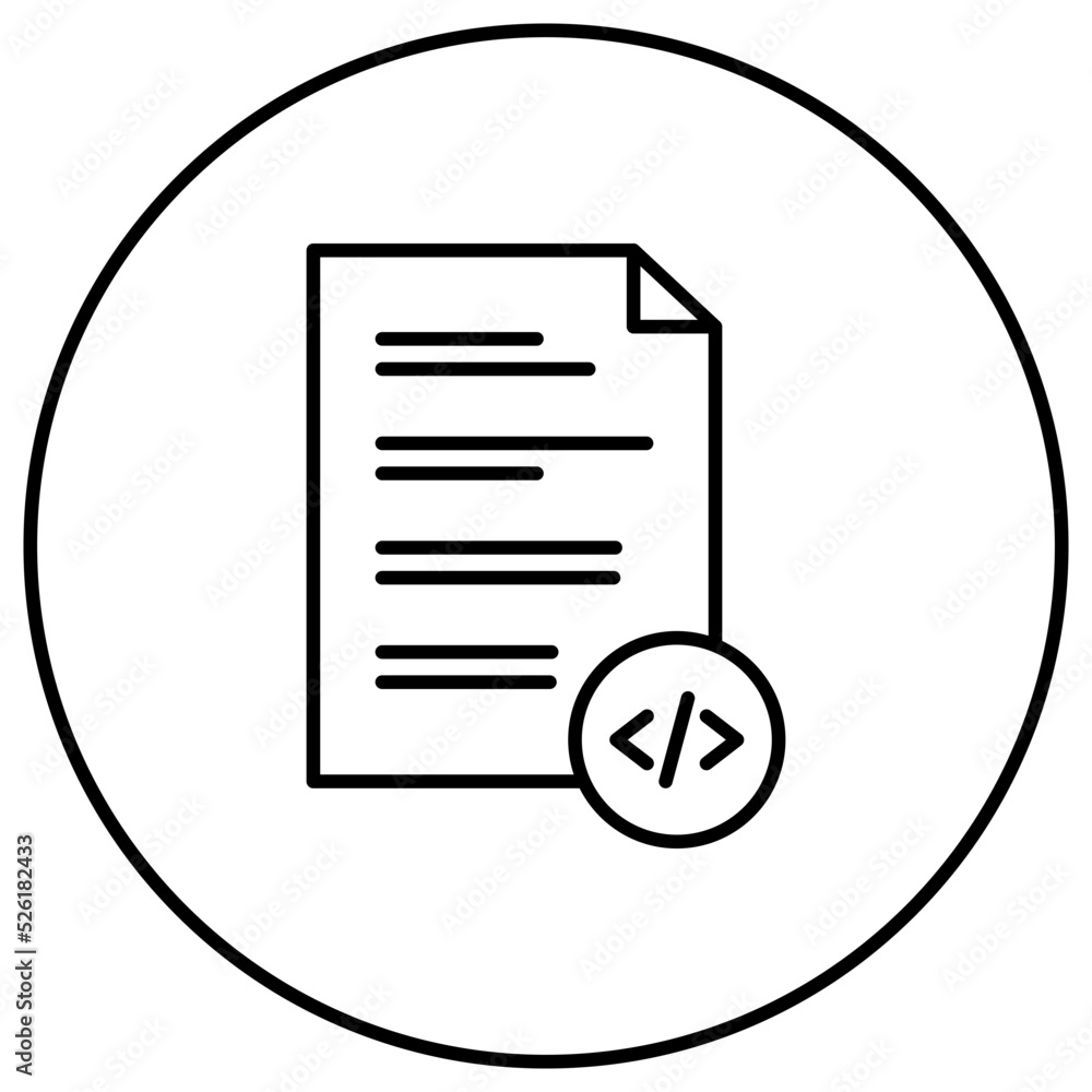 Poster html file line icon