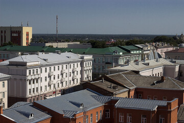 The horizon of the city of Gomel on a sunny day