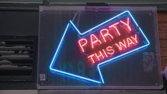Party this way neon sign