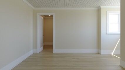 Obraz na płótnie Canvas 3d render of an empty interior. 