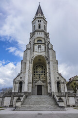 Fototapeta na wymiar Basilica of the Visitation is chapel of monastery of Visitation in Annecy. Annecy is prefecture and largest city of Haute-Savoie department in Auvergne-Rhone-Alpes region of Southeastern France.