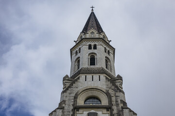 Basilica of the Visitation is chapel of monastery of Visitation in Annecy. Annecy is prefecture and largest city of Haute-Savoie department in Auvergne-Rhone-Alpes region of Southeastern France.