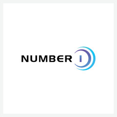 Obraz premium Number 1 vector font alphabet, modern dynamic flat design with brilliant colorful gradient smooth color for your unique elements design