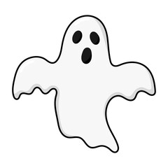 Halloween ghost icon cartoon.