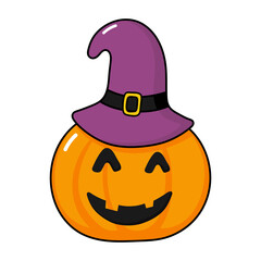 Halloween scary pumpkin spooky creepy vegetable icon.