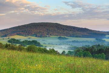 spring morning in the mountains, Bieszczady