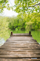 Fototapeta premium Wooden pier over the lake