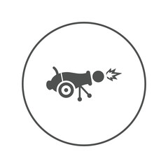 Army weapon cannon icon | Circle version icon |