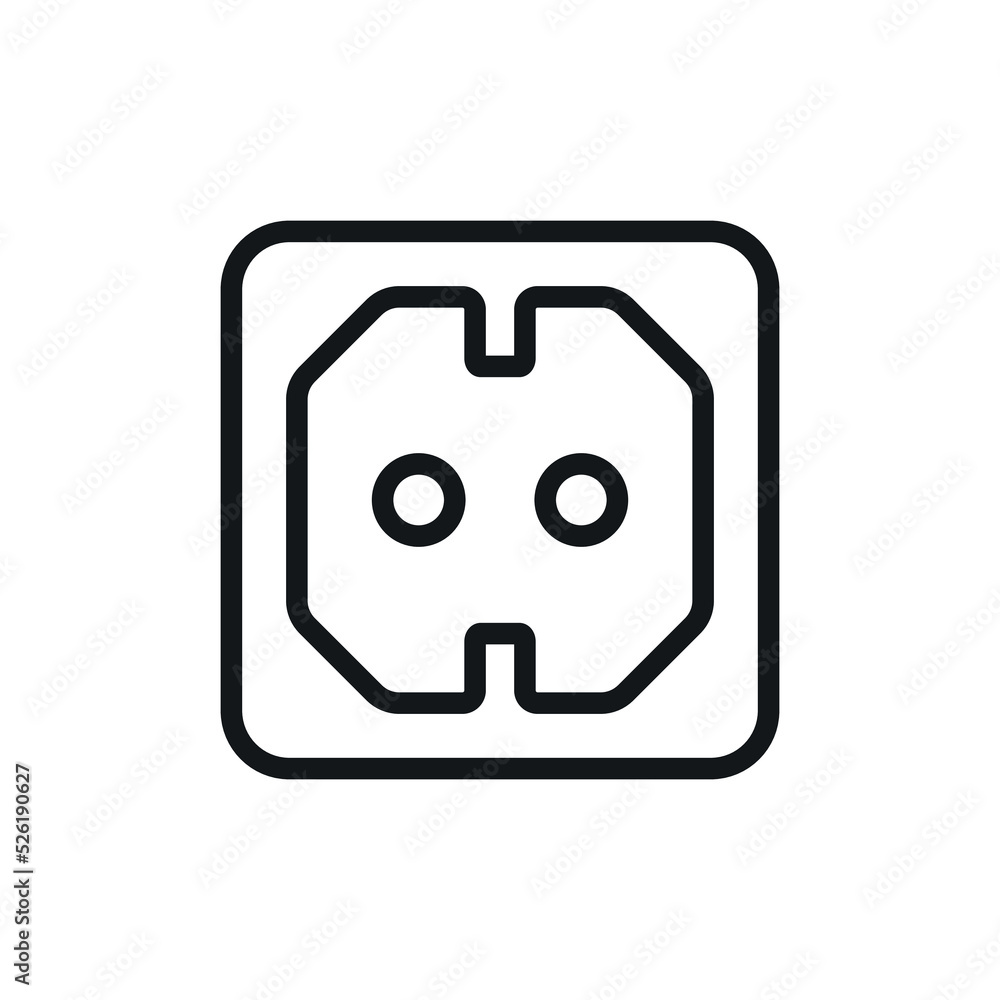 Poster socket linear icon. thin line customizable illustration. contour symbol. vector isolated outline dra