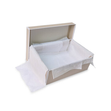 Empty Shoebox With Protective Paper