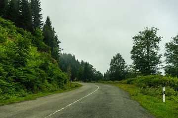 Caucasus mountain in georgian region Guria