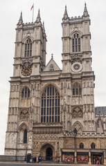 Fototapeta na wymiar Westminster Abbey. Collegiate Church of St Peter at Westminster Abbey, place of coronation of the English monarchy. City of Westminster, London, England.