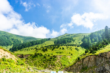 Caucasus mountain in georgian region Guria