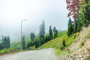 Caucasus mountain in georgian region Guria