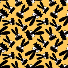 Easter cartoon rabbit seamless pattern for fabrics and textiles and packaging and wrapping paper and 2023 new year