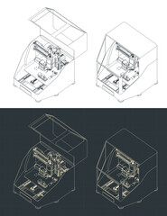 CNC milling isometric blueprints