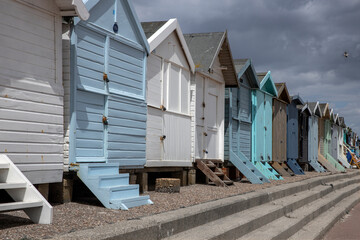 essex, frinton on sea, coast, beach, sea resort, beach houses, , uk, great brittain, uk, 