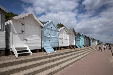 Fototapeta na wymiar essex, frinton on sea, coast, beach, sea resort, beach houses, , uk, great brittain, uk, 