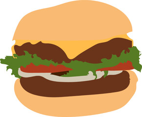 hamburger isolated on white