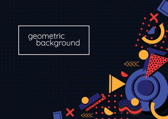 abstract geometric background vector design for banner wallpaper