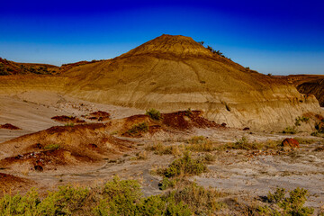 A drive through Dinosaur Provincial Park Alberta Canada