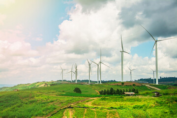 Alternative energy with wind turbine